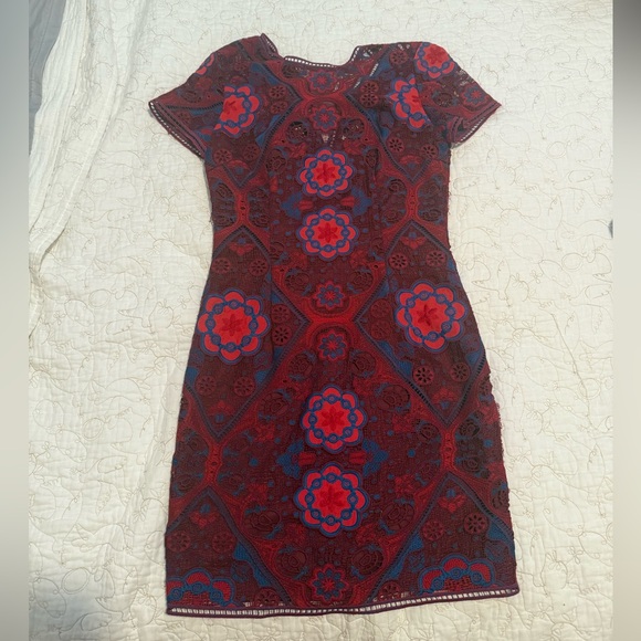 GB red embroidered dress - Picture 1 of 5